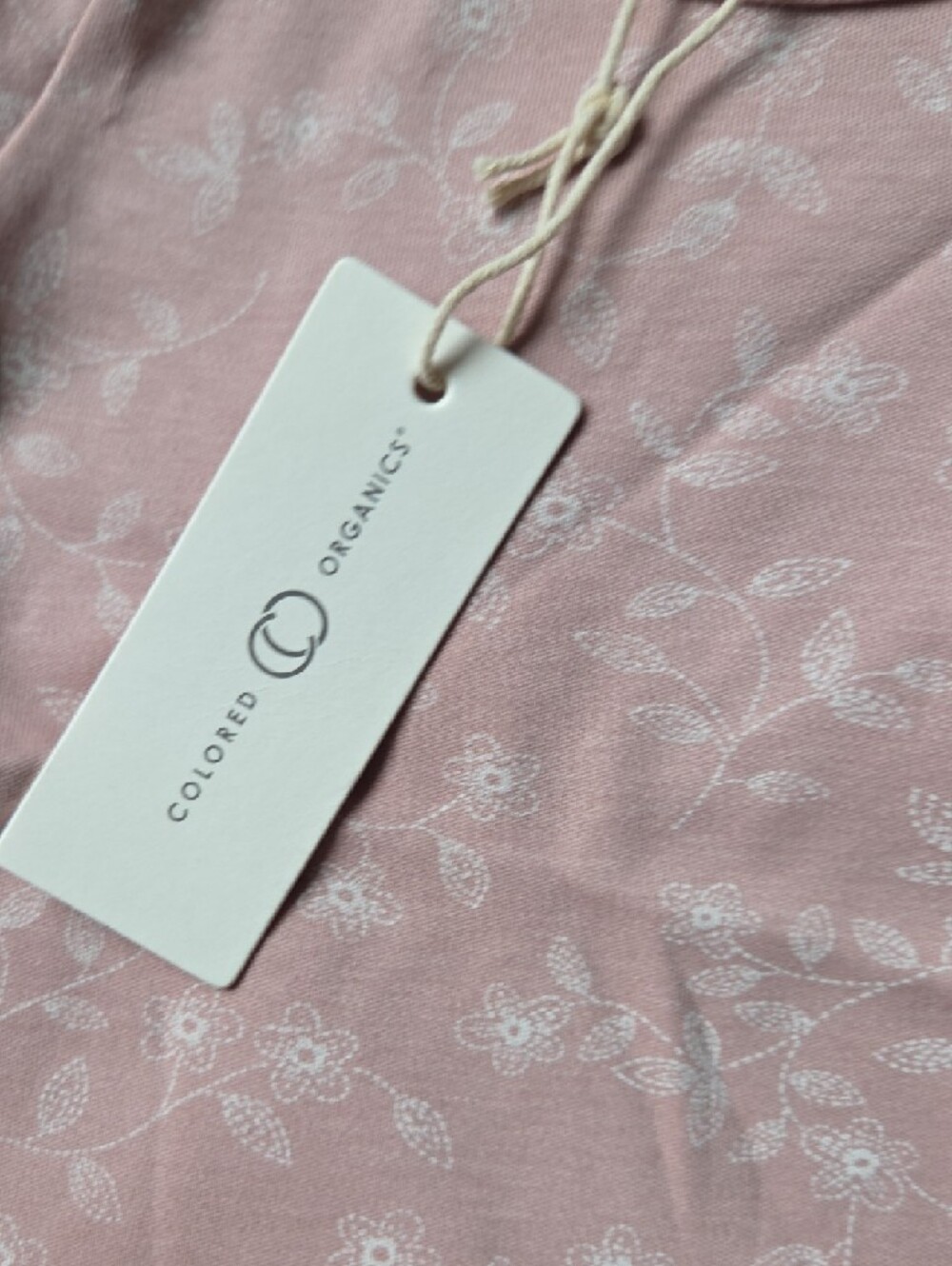 Colored Organics Dusty Pink Floral Organic Baby One-Piece - Picture 4 of 9